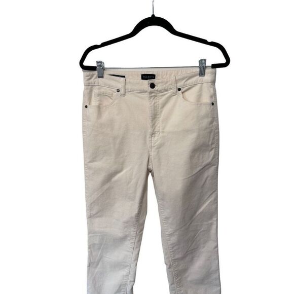 Talbots White Corduroy Straight Leg Pants Size 10 Capsule Y2K minimalist - Picture 4 of 11